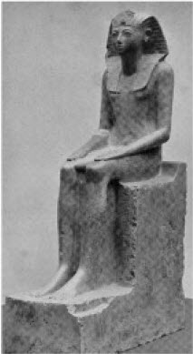 ' क़्वीन हॅटशेपसूट ', इ. स. पू. सु. १४८०, चूनखडकातील शिल्प, मेट्रोपॉलिटन, न्यूयॉर्क